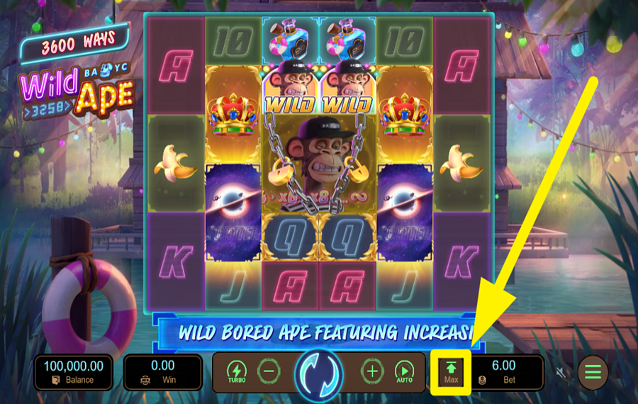 Wild Ape 3258 SET THE MAXIMUM STAKE.