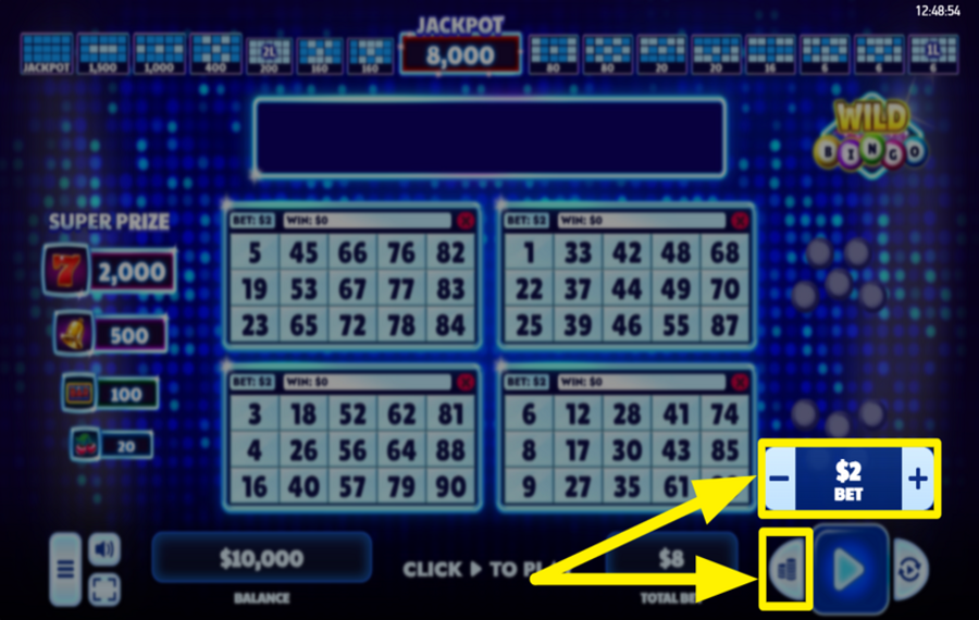 Wild Bingo FAI LA TUA SCOMMESSA.