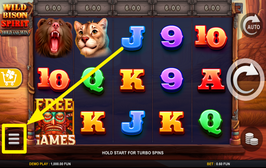 Wild Bison Spirit Hold And Win ACTIVATE TURBO MODE.