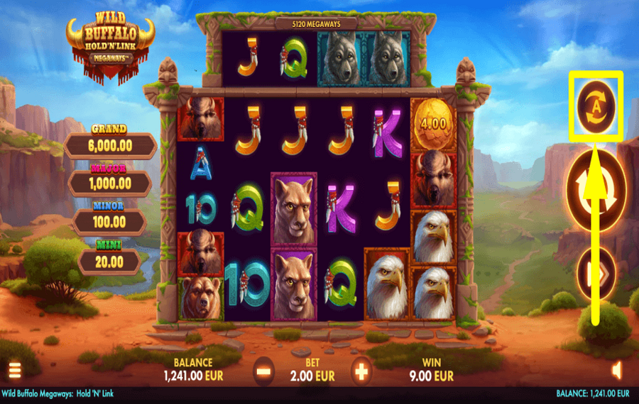 Wild Buffalo Megaways Hold N Link SCEGLI RIPRODUZIONE AUTOMATICA.