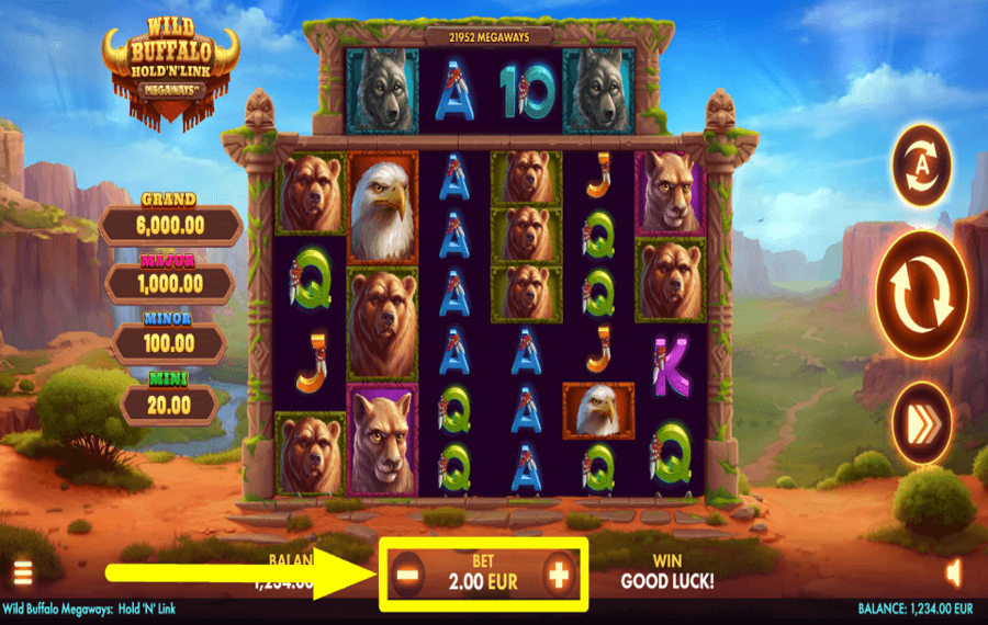 Wild Buffalo Megaways Hold N Link FAI LA TUA SCOMMESSA.