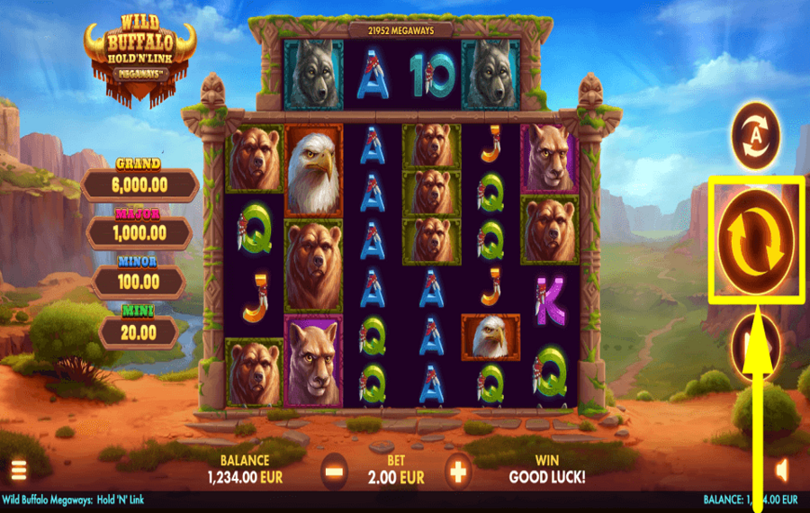 Wild Buffalo Megaways Hold N Link INIZIA A SCOMMETTERE.