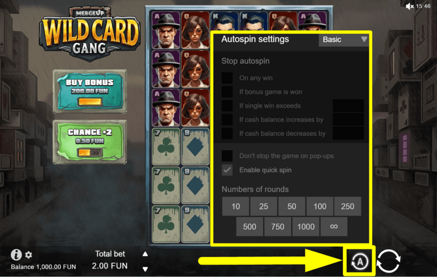 Wild Card Gang ACTIVER LA LECTURE AUTOMATIQUE.