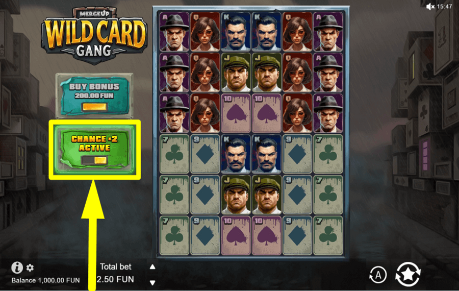 Wild Card Gang APPLIQUEZ UNE MISE SUPPLÉMENTAIRE.