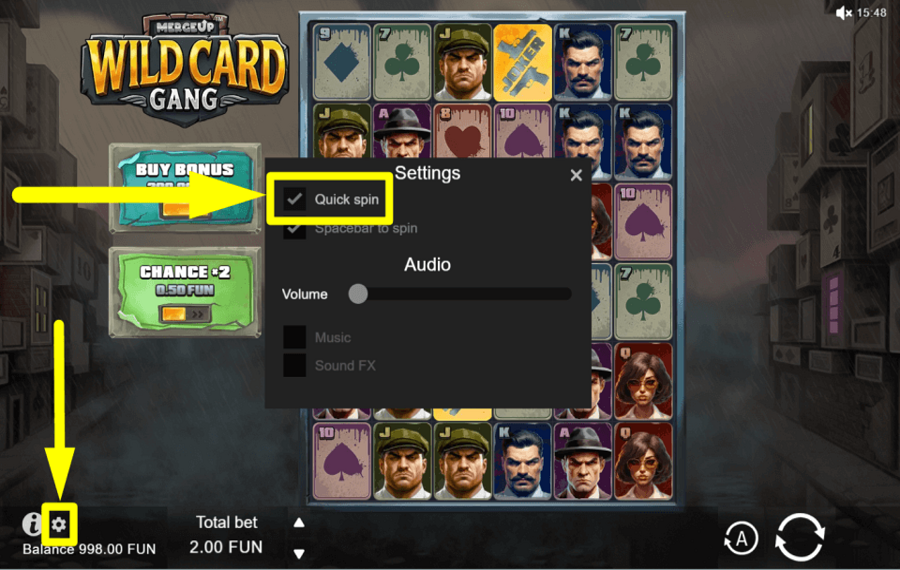 Wild Card Gang ACCÉLÉREZ LE JEU.
