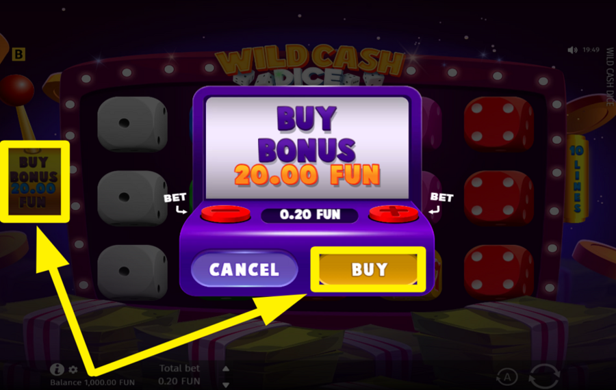 Wild Cash Dice КУПИТЕ БОНУСНЫЕ ВРАЩЕНИЯ.