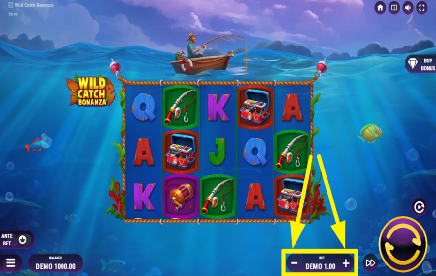 Wild Catch Bonanza ASSEGNARE UN VALORE ALLA SCOMMESSA.