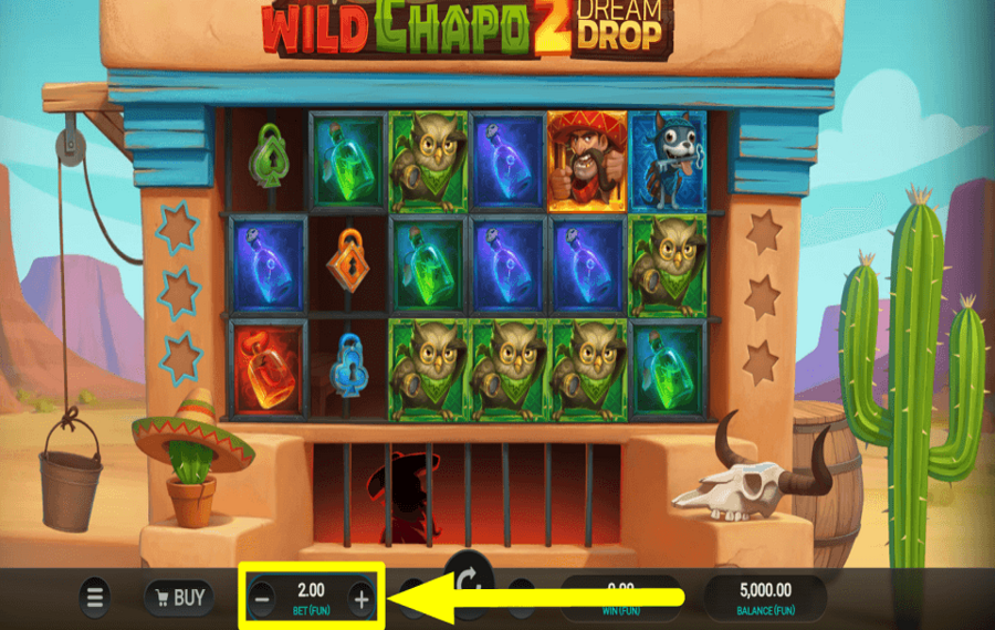 Wild Chapo 2 Dream Drop ASIGNAR EL VALOR DE LA APUESTA.