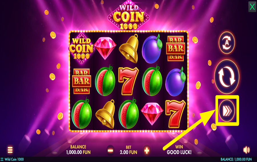 Wild Coin 1000 スピードを上げろ。