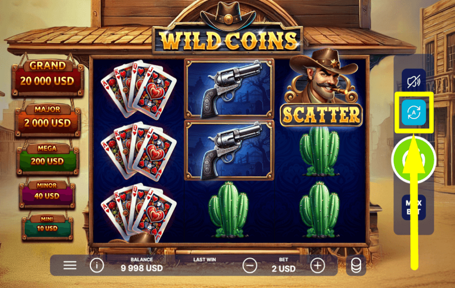 Wild Coins USE AUTOPLAY.