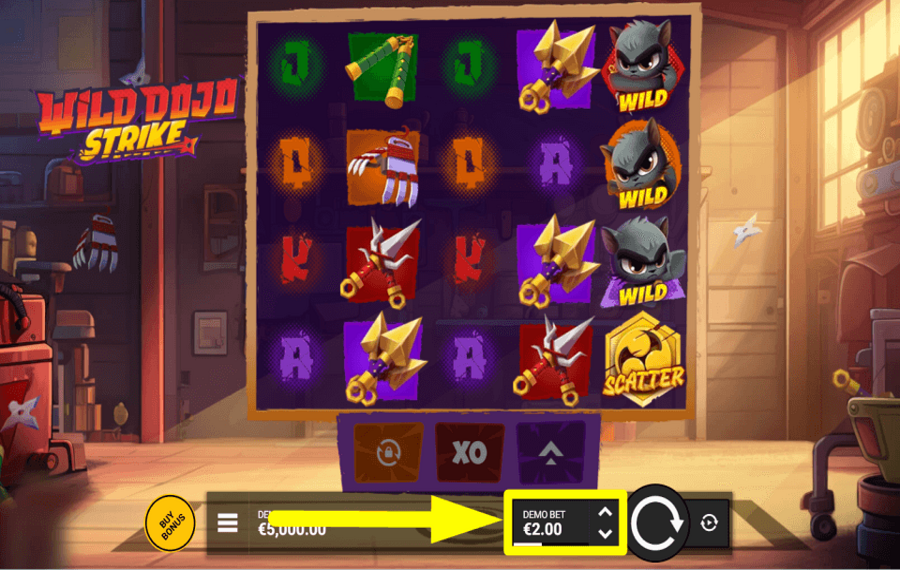 Wild Dojo Strike CAST YOUR WAGER.