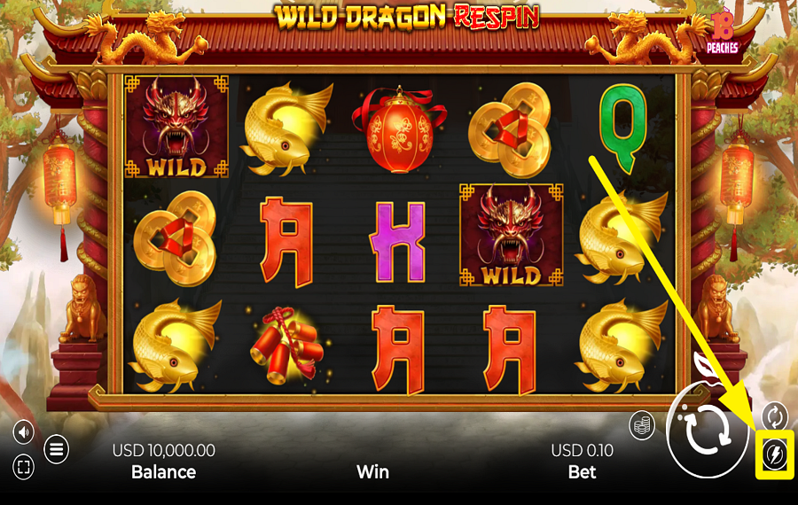 Wild Dragon Respin TURBO-MODUS EINSCHALTEN.