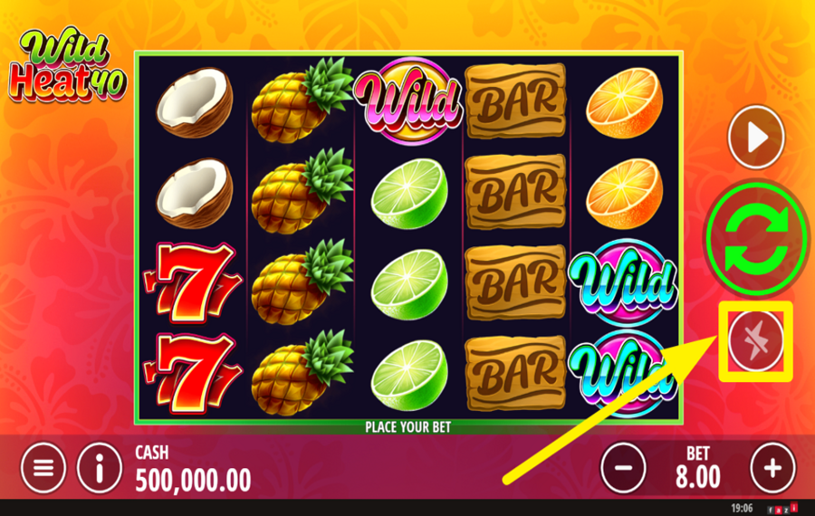 Wild Heat 40 CHANGE THE SPEED.