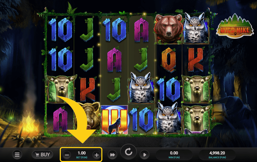 Wild Hike Выберите желаемую ставку