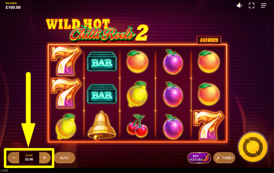 Wild Hot Chilli Reels 2 WÄHLEN SIE DEN EINSATZ.