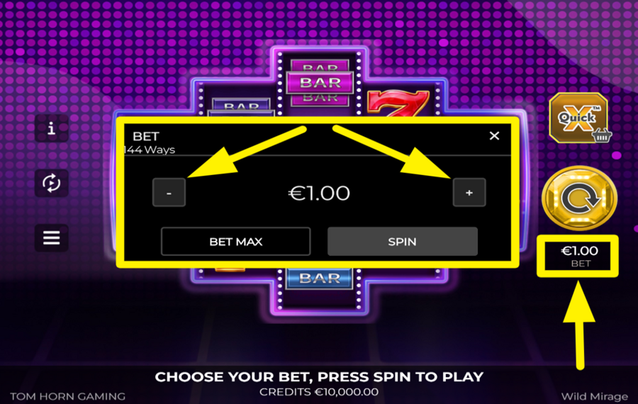 Wild Mirage ОПРЕДЕЛИТЕ СВОЮ СТАВКУ.