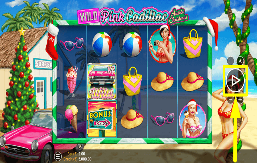 Wild Pink Cadillac Aussie Christmas TRY YOUR LUCK.