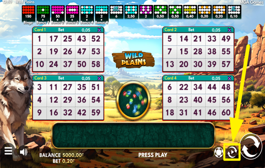 Wild Plains TIREZ LES BOULES AUTOMATIQUEMENT.