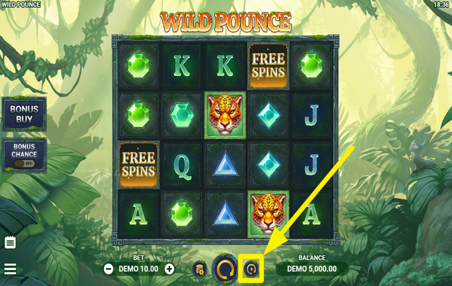 Wild Pounce ACTIVER LA LECTURE AUTOMATIQUE.