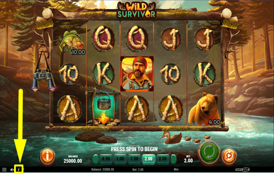 Wild Survivor HABILITA GIROS RÁPIDOS.