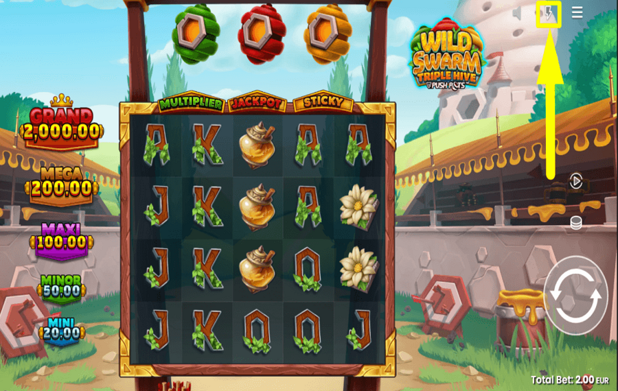 Wild Swarm Triple Hive SPIELGESCHWINDIGKEIT ÄNDERN.