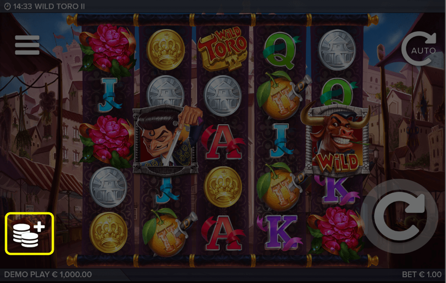 Wild Toro II Select the bet