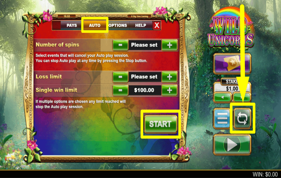 Wild Unicorns GIRAR AUTOMÁTICAMENTE.