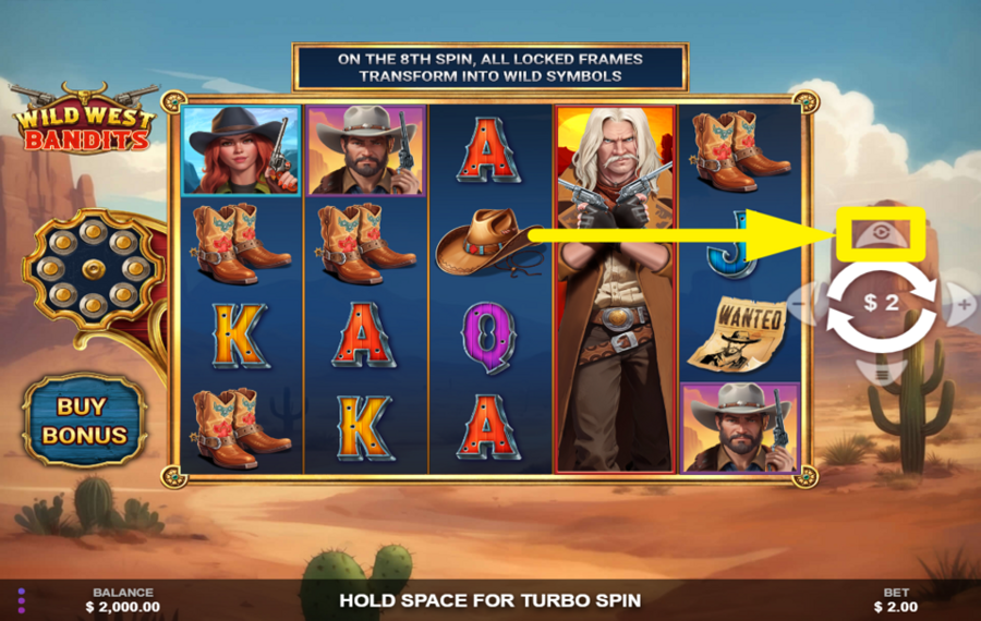 Wild West Bandits AUTOMATISCHES SPIELEN AUSLÖSEN.