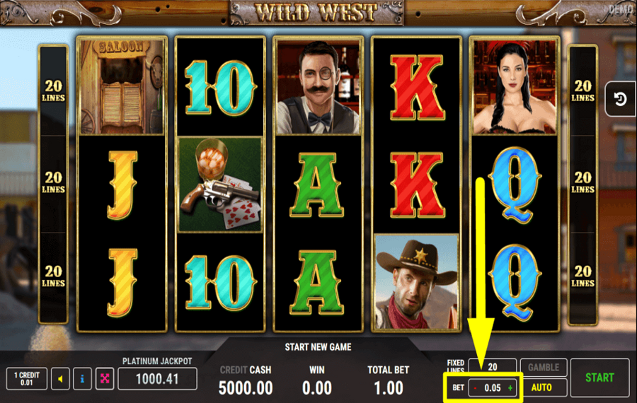 Wild West FIXEZ VOTRE MISE TOTALE.