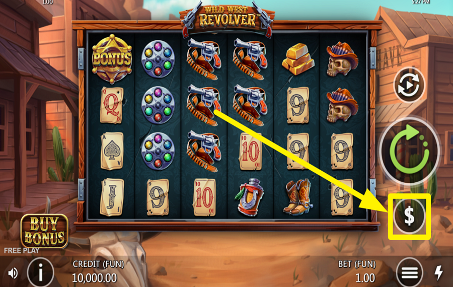 Wild West Revolver WÄHLEN SIE IHREN EINSATZ.