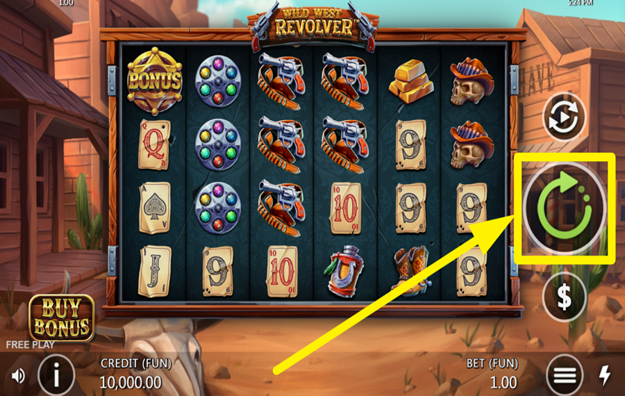 Wild West Revolver STARTE DEIN SPIEL!