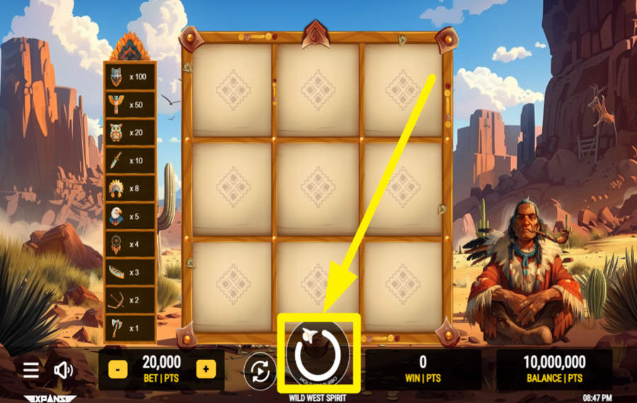 Wild West Spirit FAITES TOURNER LES BOBINES.