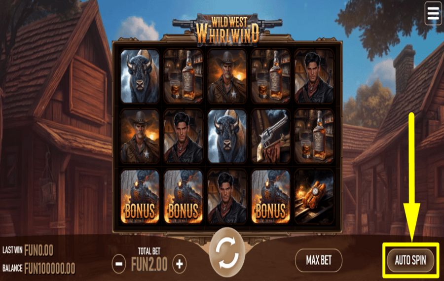 Wild West Whirlwind CONTINUE AUTOMATICALLY.