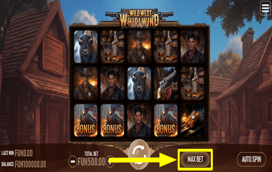 Wild West Whirlwind CHOOSE HIGH STAKES.