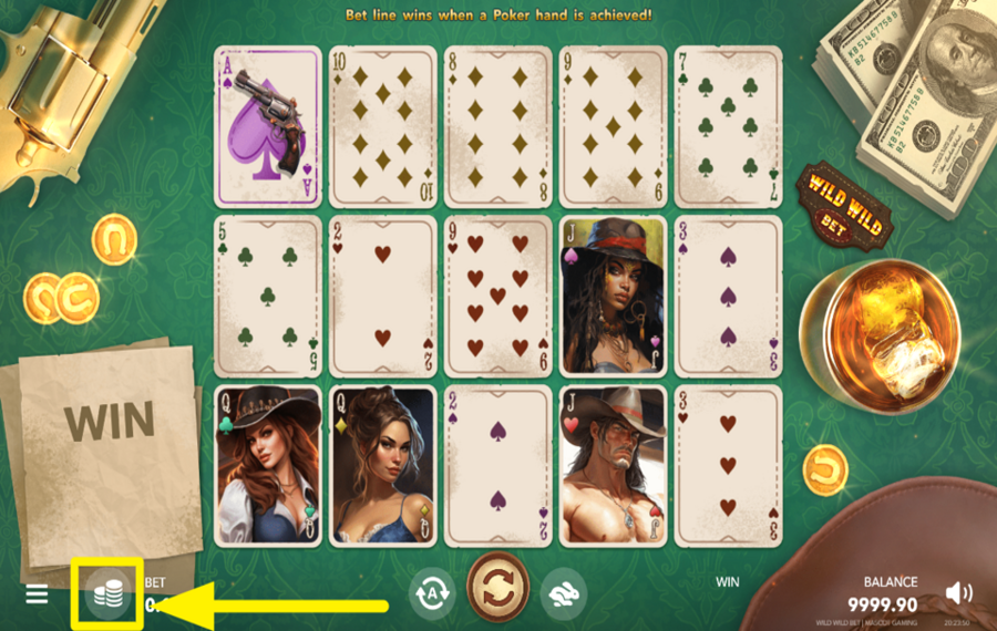 Wild Wild Bet SPECIFY YOUR WAGER.