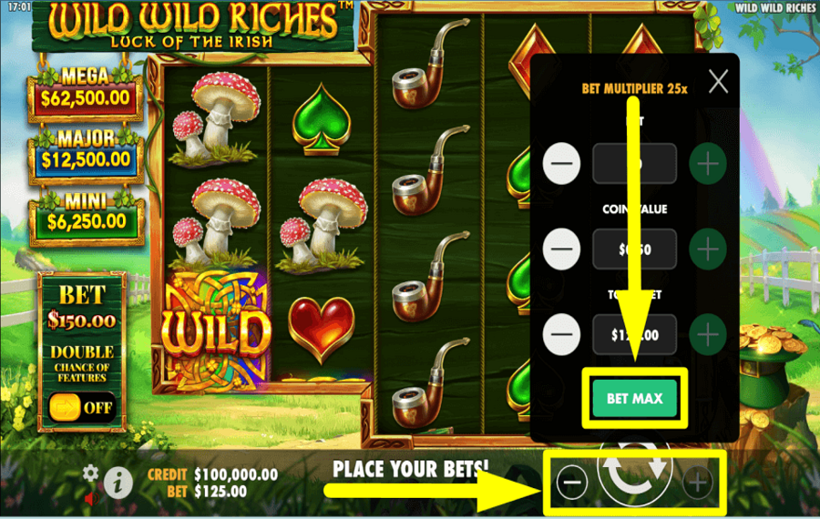 Wild Wild Riches AUTORISER LA MISE MAXIMALE.