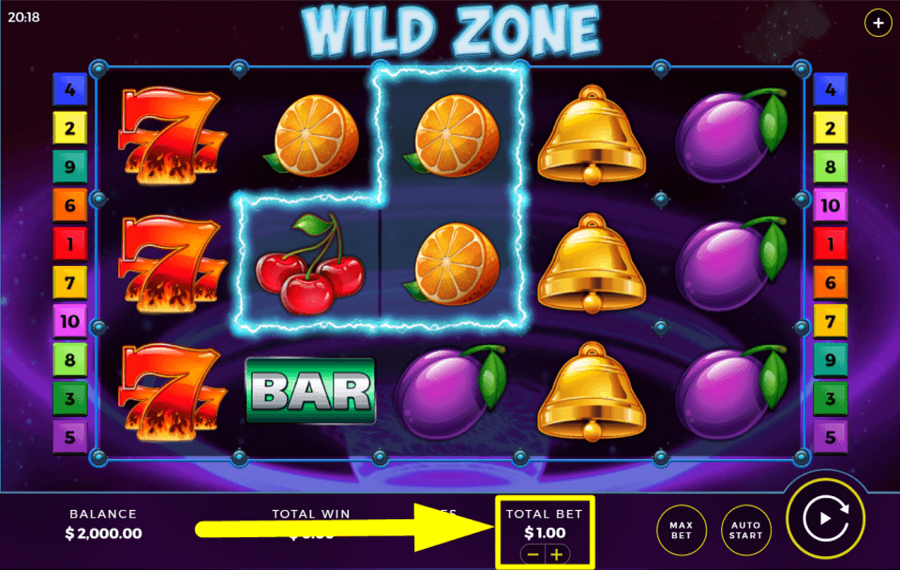 Wild Zone WÄHLEN SIE EINEN EINSATZBETRAG.