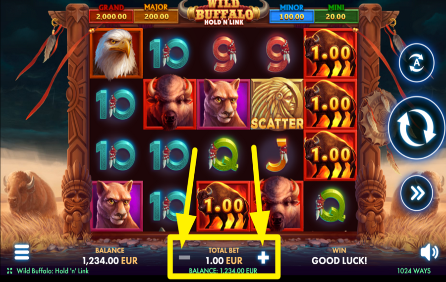 Wild Buffalo Hold n Link ВЫБЕРИТЕ ОБЩУЮ СТАВКУ.