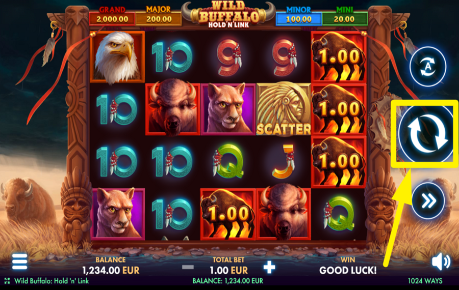 Wild Buffalo Hold n Link ВРАЩАЙТЕСЬ, ЧТОБЫ ВЫИГРАТЬ!