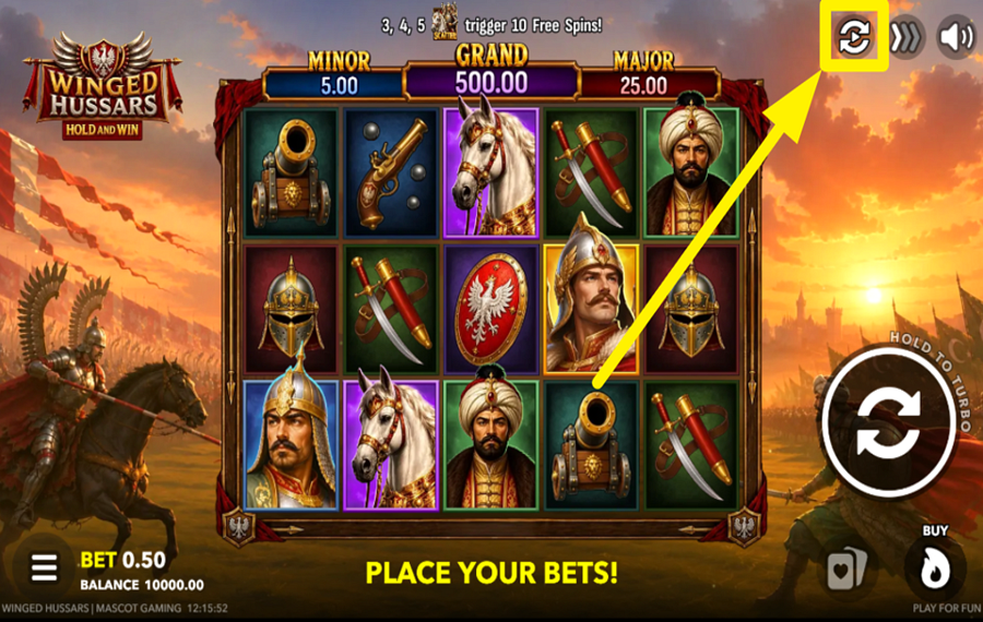 Winged Hussars Hold and Win 自動再生機能を活用してください。