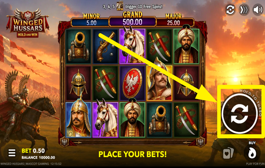Winged Hussars Hold and Win 勝利のためにスピン！