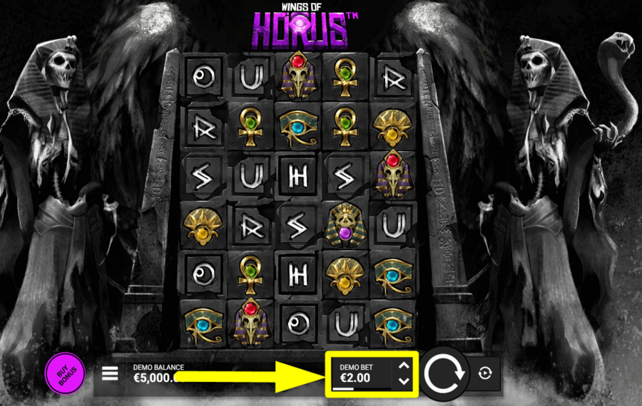 Wings of Horus SET YOUR STAKE.