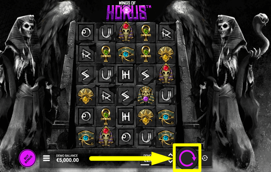 Wings of Horus SPIN THE REELS.