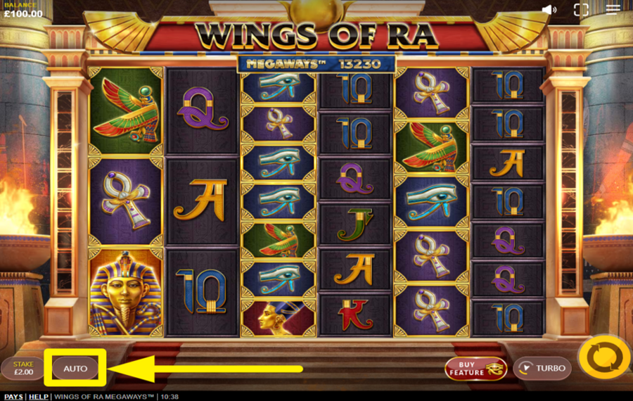 Wings of Ra MegaWays STARTEN SIE AUTOMATISCHE SPINS.