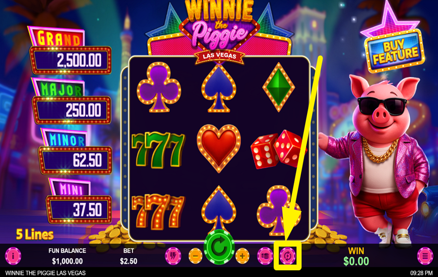 Winnie the Piggie Las Vegas ВКЛЮЧИТЬ АВТОВОСПРОИЗВЕДЕНИЕ.