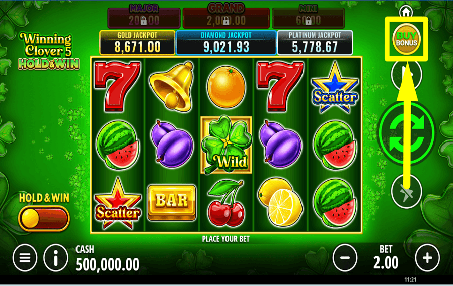 Winning Clover 5 Hold and Win CONSIGUE EL BONO.