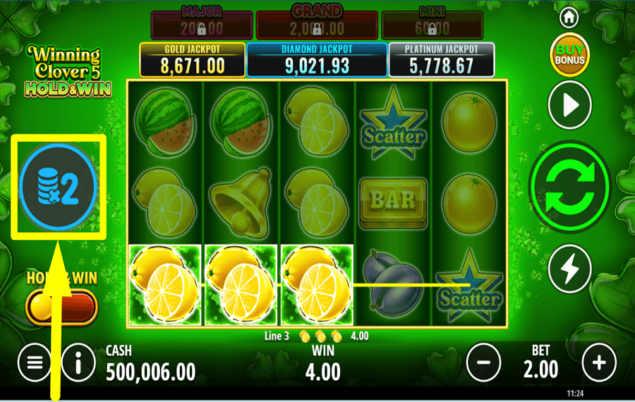 Winning Clover 5 Hold and Win ES HORA DE APOSTAR.