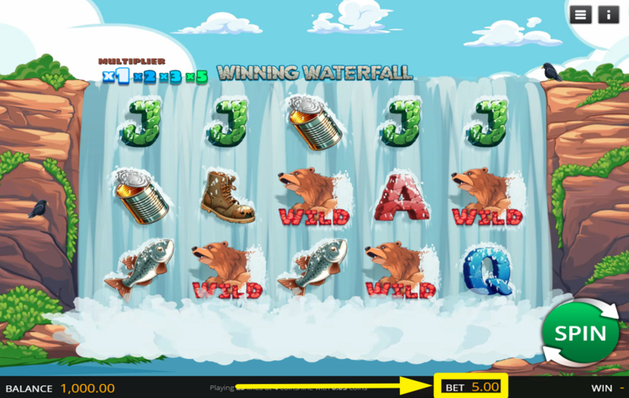 Winning Waterfall FESTLEGEN SIE IHREN EINSATZ.