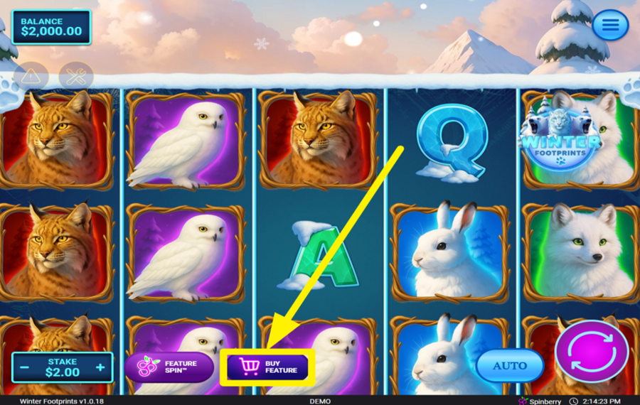 Winter Footprints КУПИТЬ БЕСПЛАТНЫЕ ВРАЩЕНИЯ.