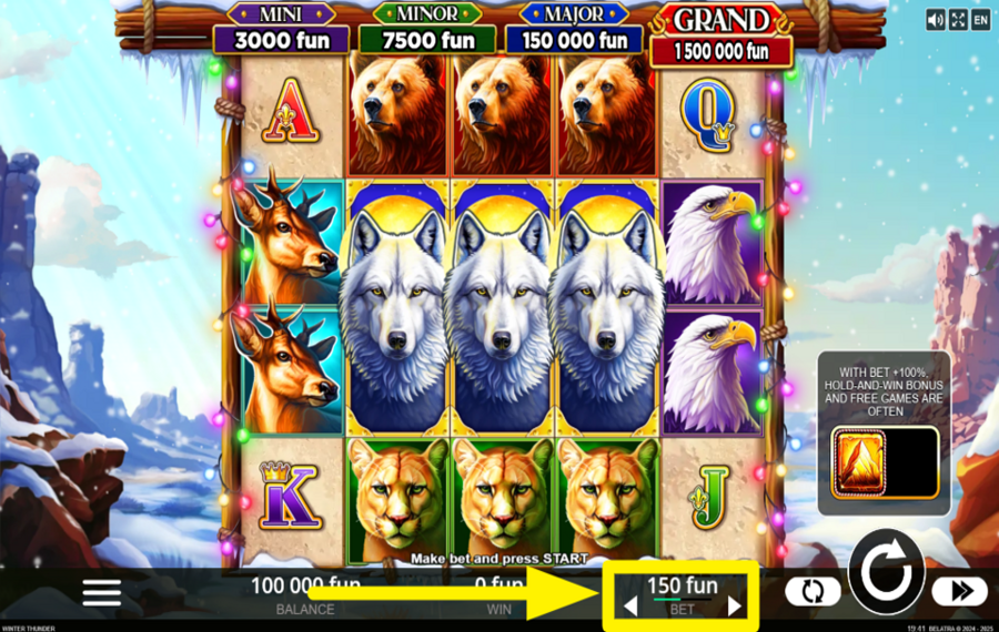 Winter Thunder MODIFICA LA TUA SCOMMESSA.